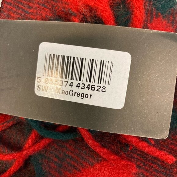 SHEPHERDS LAMB 100% Cashmere  Red Green Scarf NWT - Picture 4 of 6
